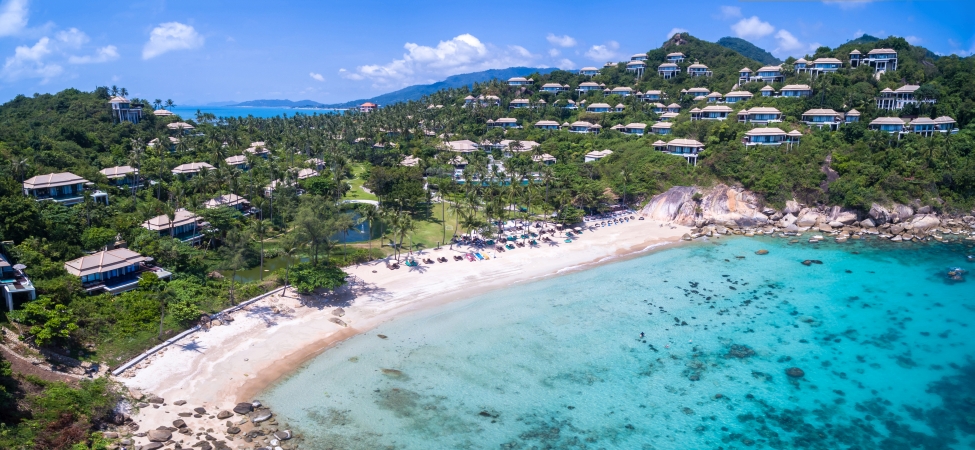 Der Strand des Banyan Tree Samui