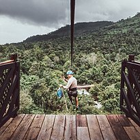 Zipline Arrival Experience, Shinta Mani Wild, A Bensley Collectio