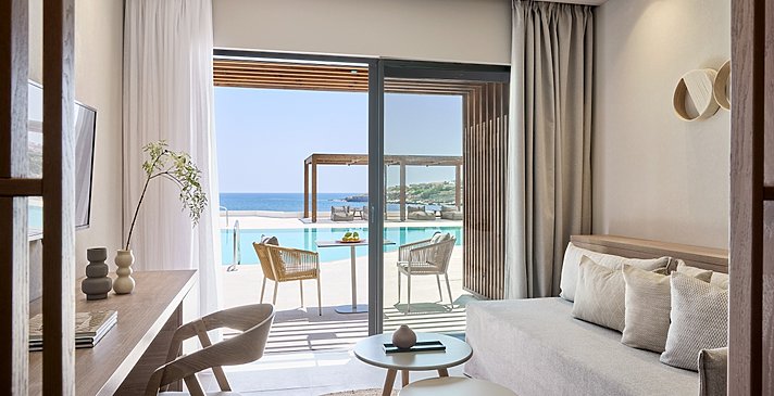 Open Plan Suite Sea View Sharing Pool - Elissa Lifestyle Beach Resort (Adults-Only)